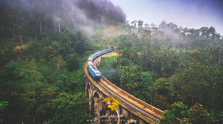 عبور قطار از میان جنگلهای سریلانکالا 